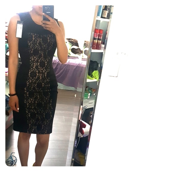 BCBGMaxAzria Black Lace Dress - Picture 2 of 8